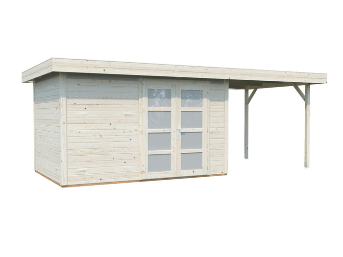 Palmako Lars 4 haveskur 8,4 + 5,9 m² - 250 x 390 cm